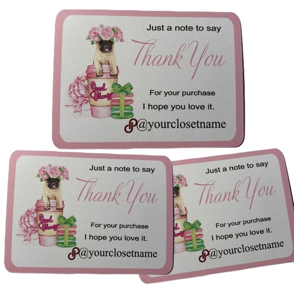 Puppy Design Thank You Note Card,    Thank you Card - Picture 1 of 11